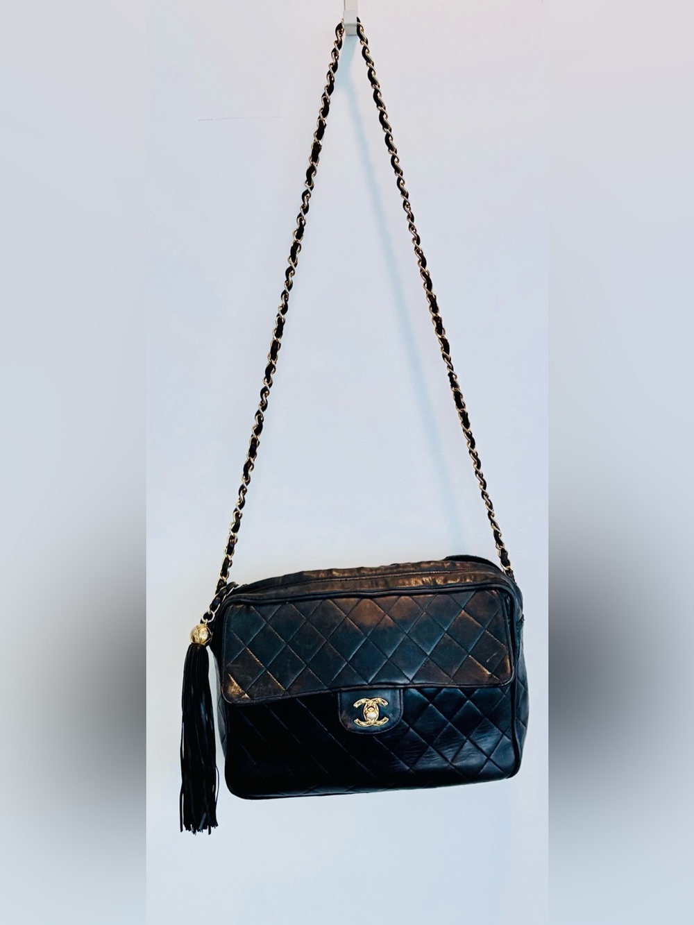 Chanel Quilted Shoulder Bag with Tassel